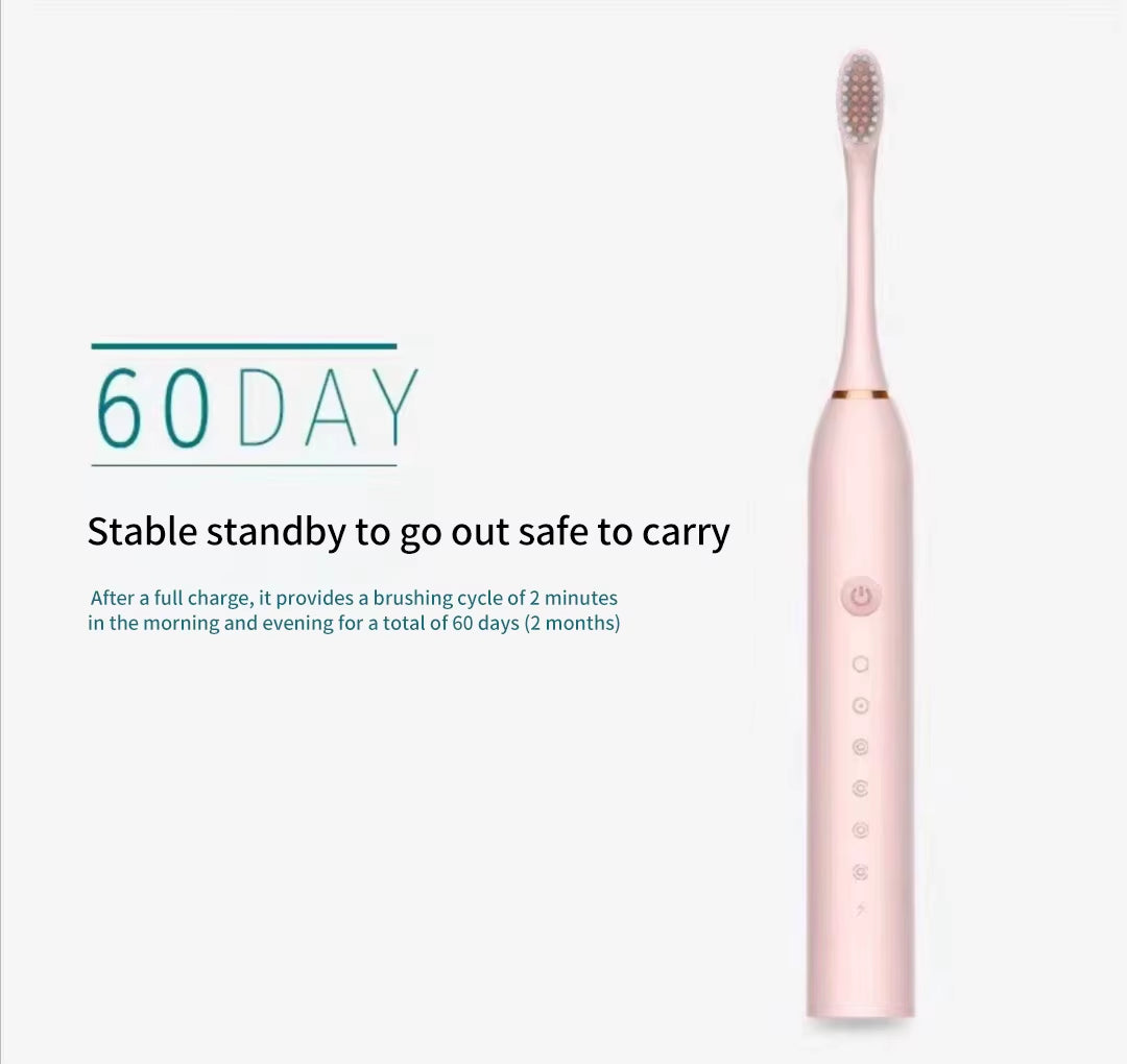 Sonic Electric Toothbrush 3 Brush Heads for Adults IPX7 Waterproof Dupont Brush Head USB Rechargeable High Frequency Cleaning
